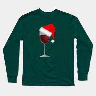 Wine Lovers Santa Christmas Gift Long Sleeve T-Shirt